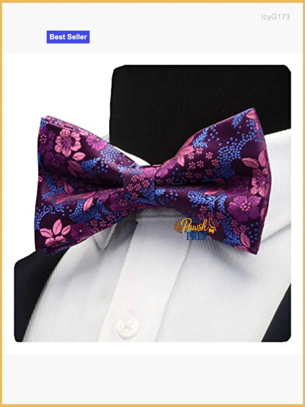 Men's Adjustable Pre-Tied Bow Tie Set with Pocket Square & Cufflinks